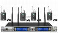 Four channels UHF handheld or clip-on wireless microphone 2