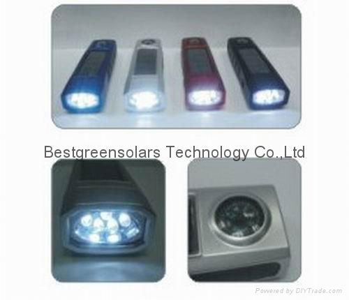 5LED solar flashlight 5