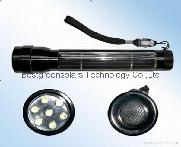 7LED solar flashlight 2