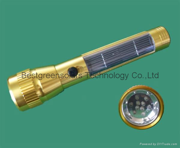 10LED solar torch