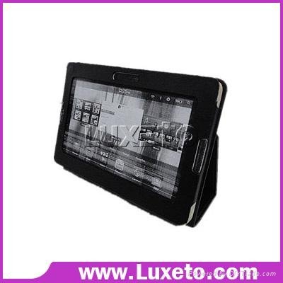 for blackberry playbook tablet leather case with stand 2