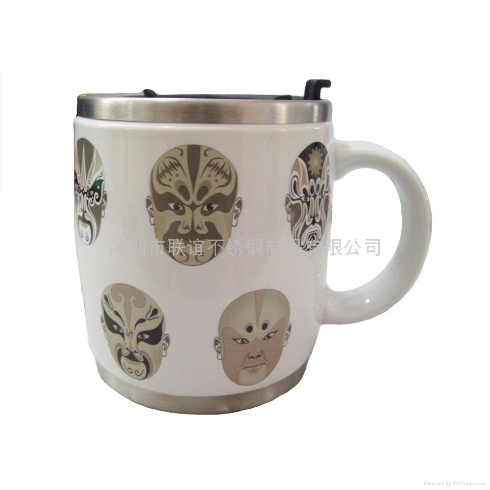 ceramic stainless steel mug 