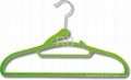 New style Fashionable  ABS plastic velvet flocked non-slip clothes  hanger