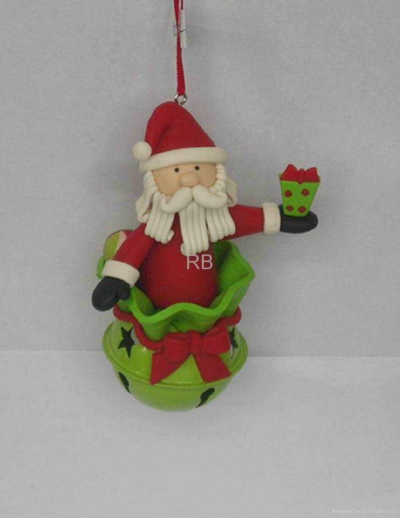 Santa Claus polymer clay christmas ornaments 3