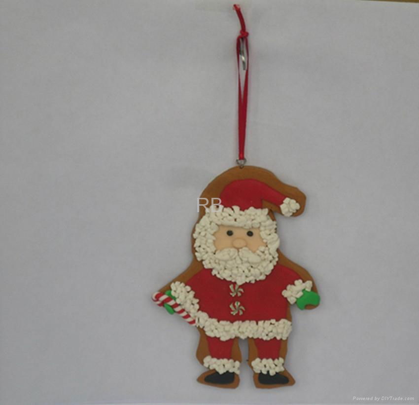 Santa Claus polymer clay christmas ornaments 4