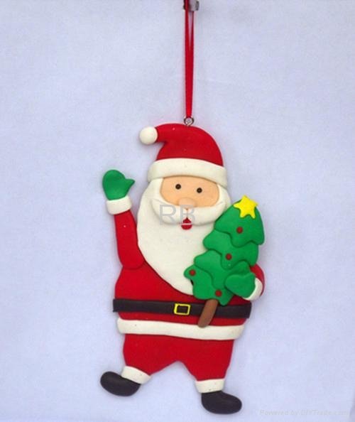 Santa Claus polymer clay christmas ornaments 5
