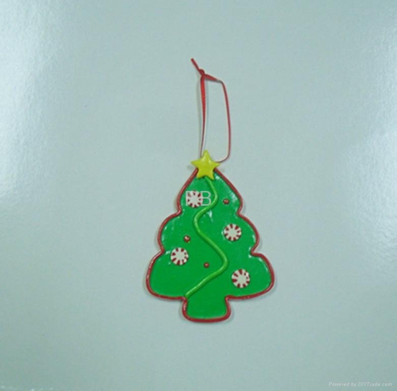 Cute tree design Polymer clay for  christmas haning ornaments 2