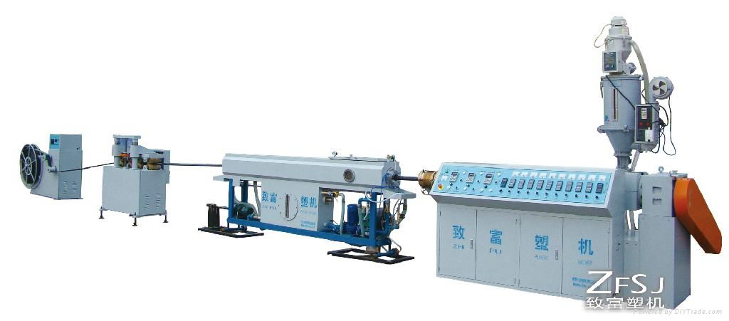 Plastic pipe making machine