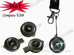 OEM compass shape usb flash stick 