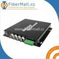 Video Converter Fiber Optical Modems 4-Channel 1