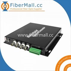 Video Converter Fiber Optical Modems 4-Channel