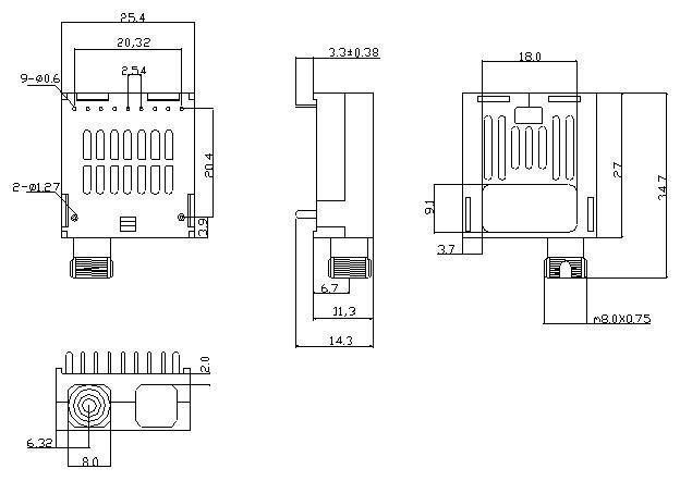 1×9  MM Receiver module