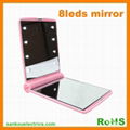 LED make up Mirror With 8LEDs Light 1