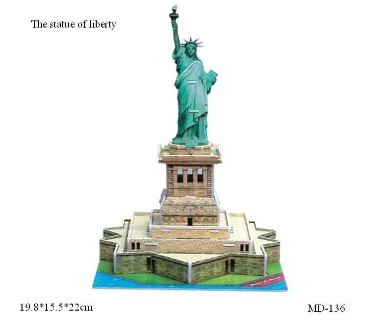 3D puzzle game-The statue of liberty (MD-136)