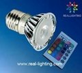 RGB full color 3W led spot downlight celling GU10 E27 MR16 led bulb home led 3