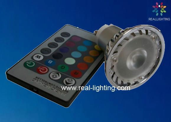 RGB full color 3W led spot downlight celling GU10 E27 MR16 led bulb home led 4