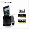 2012 New Arrival 1440*1080p Dual Camera Car DVR Recorder Carcam X5000 with Motio