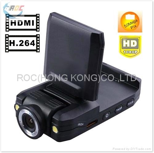 HD 1080P Car DVR Recorder with 140 degree view angle  2.0" LCD 270 Degrees Rotat 3