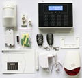 PSTN + GSM alarm system with LCD screen