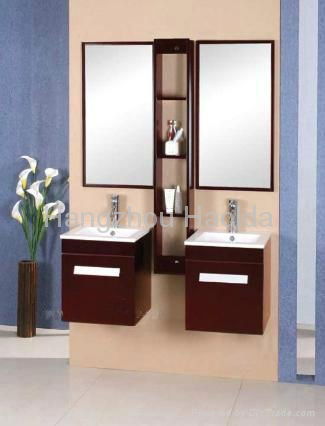 wooden bathroom cabinet