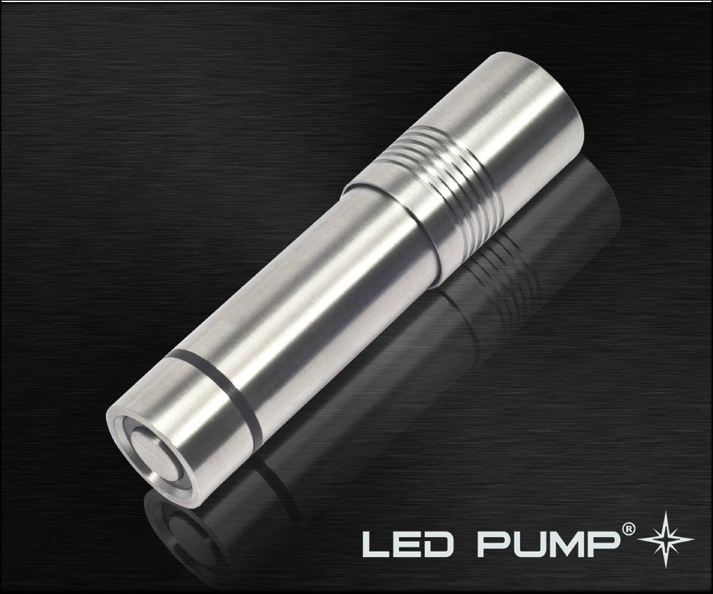 160 lumens CREE XPE Q4 LED stainless steel torch/flashlight with 3 AAA batteries 2