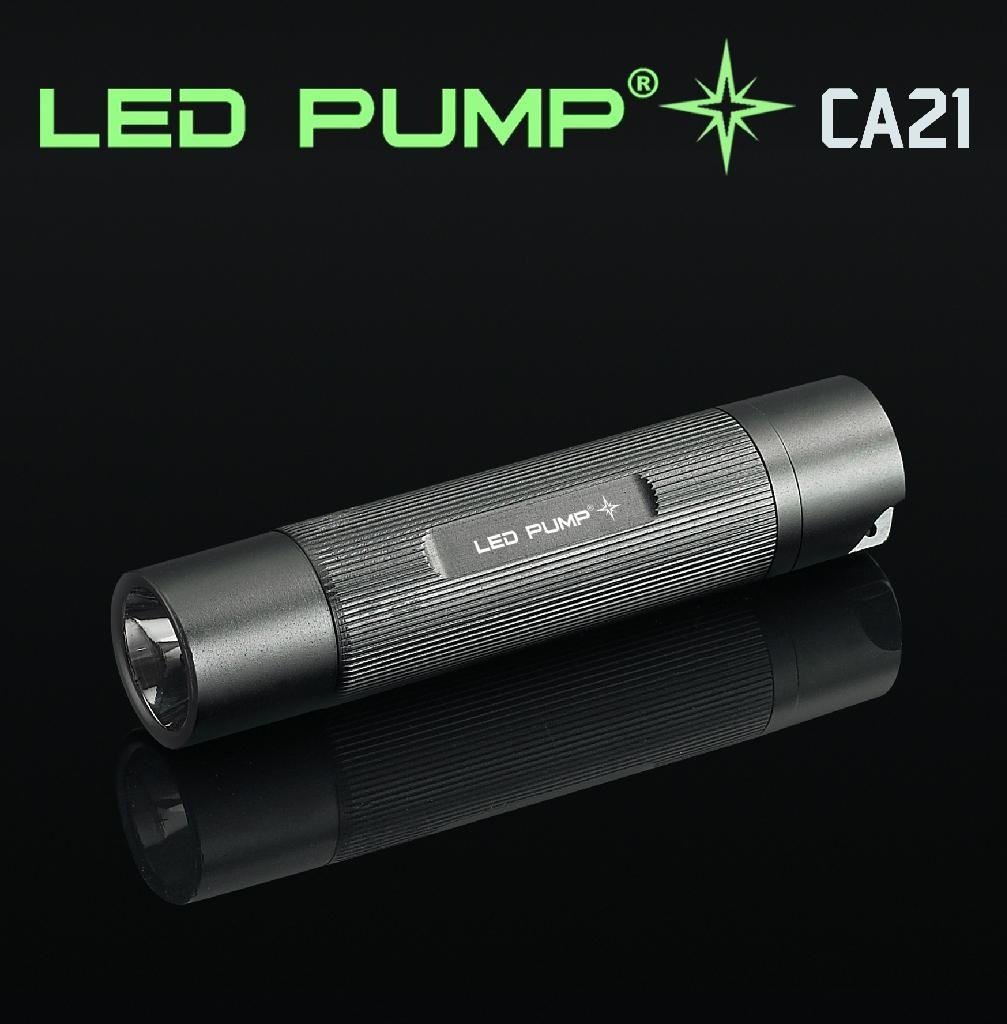 130 lumens CREE XPE Q4 LED stripe-style torch/flashlight with 3 AAA bateries 1