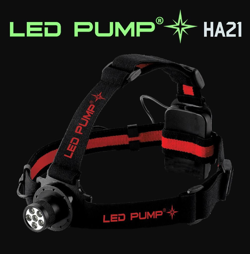 110 lumens headlamp/headtorch with 6 Nichia LEDs and 3×AAA bateries