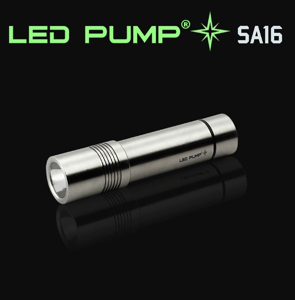 120 lumens stainless steel torch/flashlight with 1 CR123A lithium battery