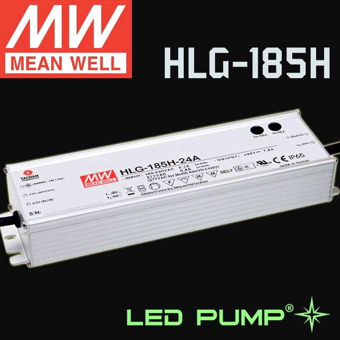MEANWELL 185W 12V/15V/20V/24V/30V/36V/42V/48V54V Dimming LED Driver/Power Supply