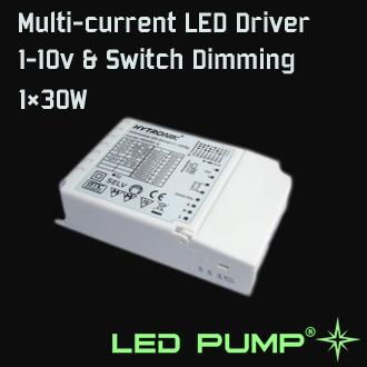 350~1000mA Multi-current LED Driver(1×30W)  with 1-10V & Switch Dimming Function