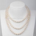 Long freshwater pearl necklace