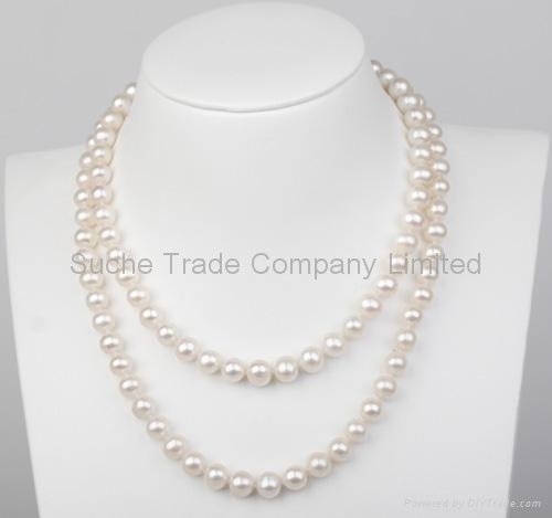 32" white 8-9mm freshwtater pearl necklace