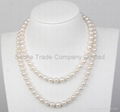 32" white 8-9mm freshwtater pearl necklace 1