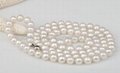 32" white 8-9mm freshwtater pearl necklace 2