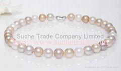 AAA grade large size freshwater pearl necklace