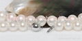 White color AAA grade 11-12mm freshwater pearl necklace 3