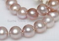 Purple color 10-11mm AAA gradeGenuine Freshwater Pearl Necklace 2