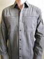 100% cotton men's long sleeve embroidery shirt 1