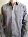 100% cotton men's long sleeve embroidery shirt