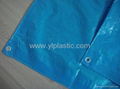 Truck cover blue eyelet tarpaulin