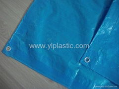 Truck cover blue eyelet tarpaulin