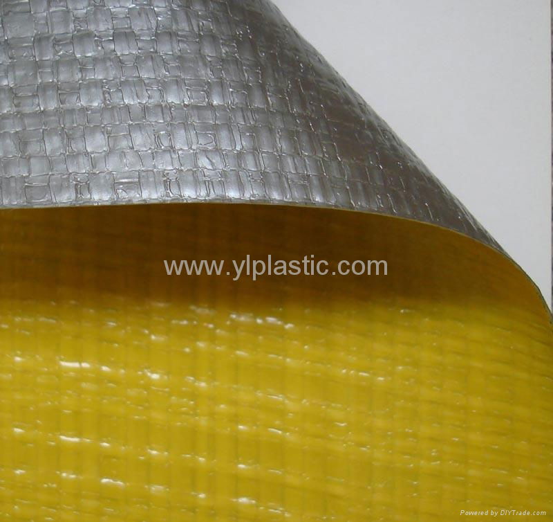 Yellow/silver heavy duty tarps 