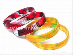 Debossed silicone wristbands