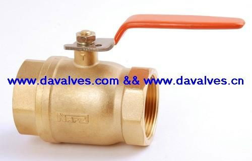 two piece full port brass ball valve for water
