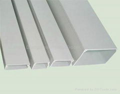 white PVC cable trunking