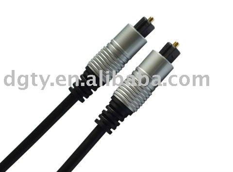 3.5mm optical fiber toslink cable with metal hood