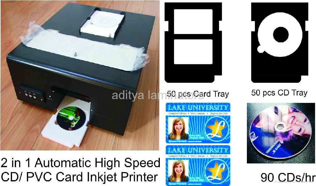 Auto CD PVC Card Inkjet Printer