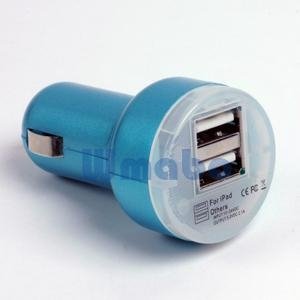 雙USB迷你車充充電器