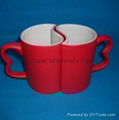 Love Mugs lovers discoloration on the cup advertising cup mug