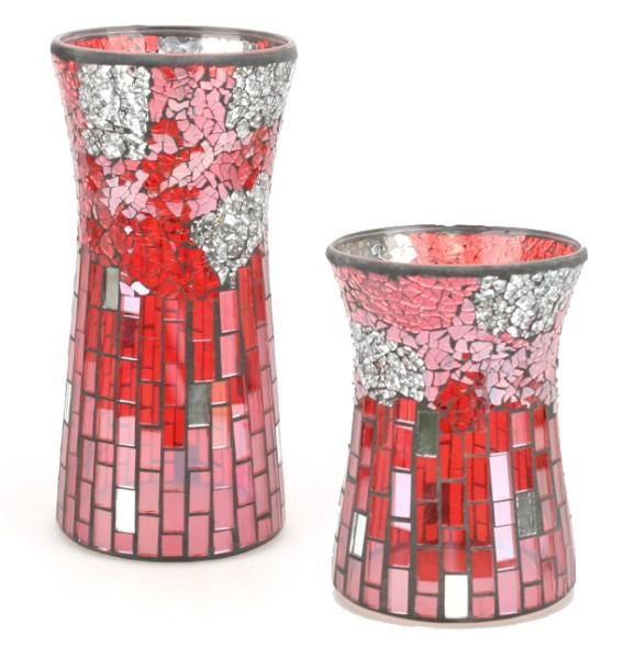 Mosaic Glass Flower Vases 2